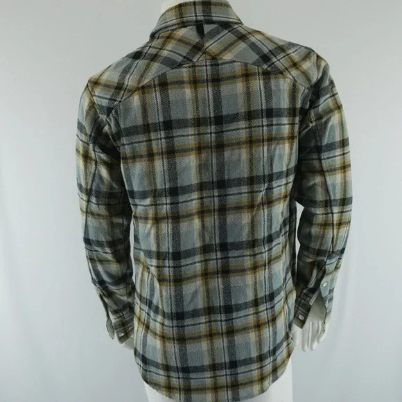 rag & bone Engineered Button Up Flannel Shirt Mens M Green Plaid Retail $350